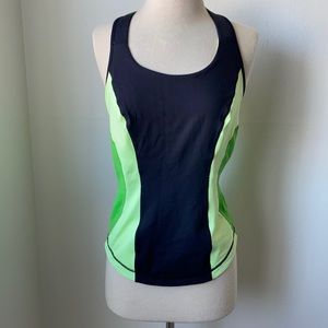 Lululemon Black Lime Green Yoga Racerback Tank Top 10